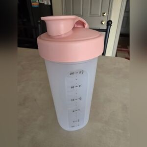 Tupperware Pink and Clear Shaker Bottle